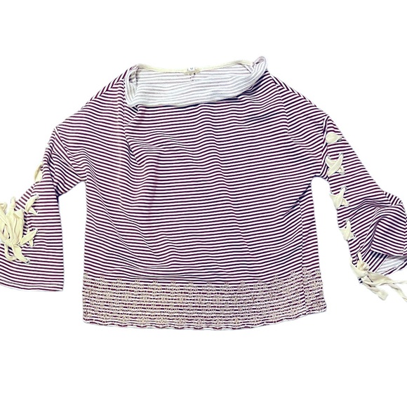 POL Cowl Neck Striped Sweater | Women’s M - Picture 2 of 9